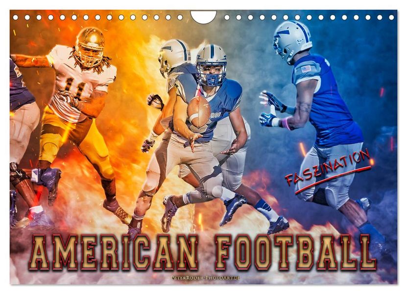 Faszination American Football (Wandkalender 2027 DIN A4 quer) CALVENDO Monatskalender