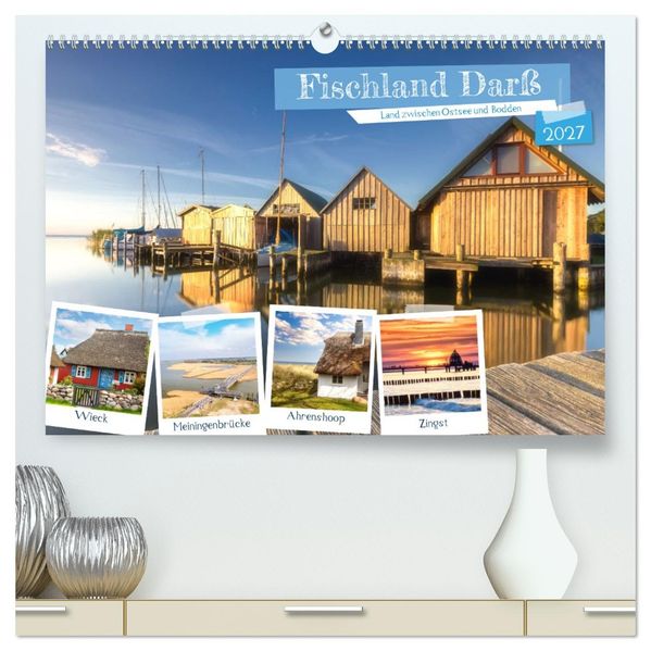 Fischland Darß Land zwischen Ostsee und Bodden (hochwertiger Premium Wandkalender 2027 DIN A2 quer) Kunstdruck in Hochglanz