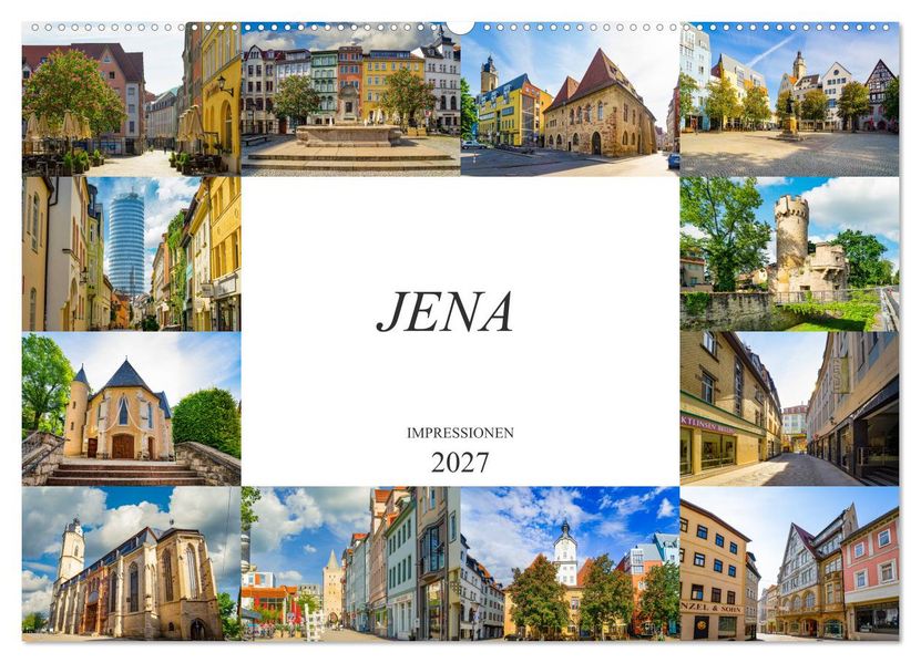 Jena Impressionen (Wandkalender 2027 DIN A2 quer) CALVENDO Monatskalender