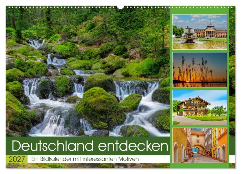 Deutschland entdecken (Wandkalender 2027 DIN A2 quer) CALVENDO Monatskalender