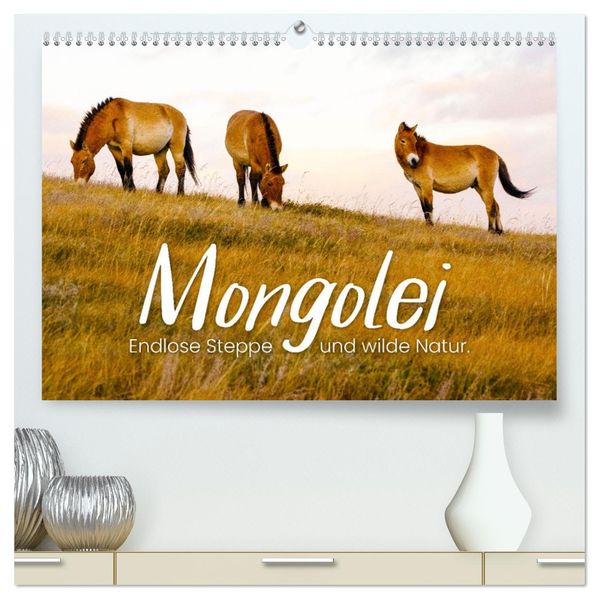 Mongolei - Endlose Steppe und wilde Natur. (hochwertiger Premium Wandkalender 2027 DIN A2 quer) Kunstdruck in Hochglanz