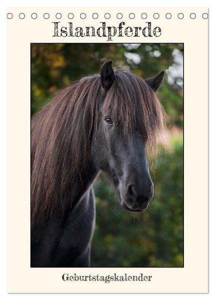 Isländer Geburtstagskalender (Tischkalender 2027 DIN A5 hoch) CALVENDO Monatskalender