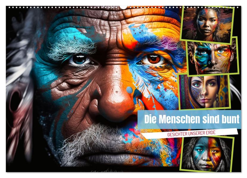 Die Menschen sind bunt (Wandkalender 2027 DIN A2 quer) CALVENDO Monatskalender
