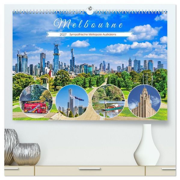 Melbourne - Sympathische Metropole Australiens (hochwertiger Premium Wandkalender 2027 DIN A2 quer) Kunstdruck in Hochglanz