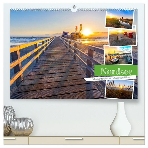 Nordsee - Sehnsuchtskalender zu Strand und Meer (hochwertiger Premium Wandkalender 2027 DIN A2 quer) Kunstdruck in Hochglanz
