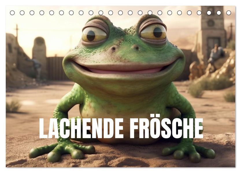 Lachende Frösche (Tischkalender 2027 DIN A5 quer) CALVENDO Monatskalender