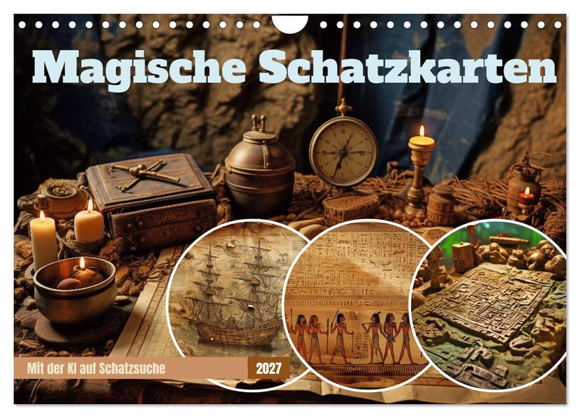 Magische Schatzkarten (Wandkalender 2027 DIN A4 quer) CALVENDO Monatskalender