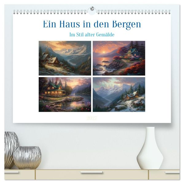 Ein Haus in den Bergen (hochwertiger Premium Wandkalender 2027 DIN A2 quer) Kunstdruck in Hochglanz