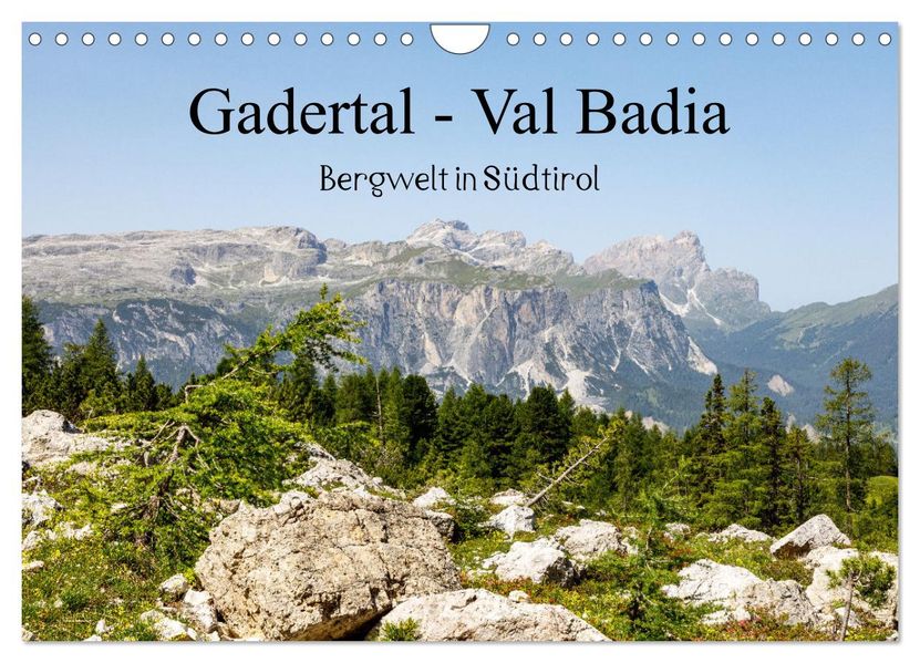 Gadertal - Val Badia (Wandkalender 2027 DIN A4 quer) CALVENDO Monatskalender