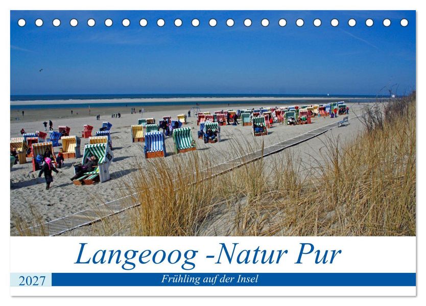 Langeoog - Natur Pur (Tischkalender 2027 DIN A5 quer) CALVENDO Monatskalender