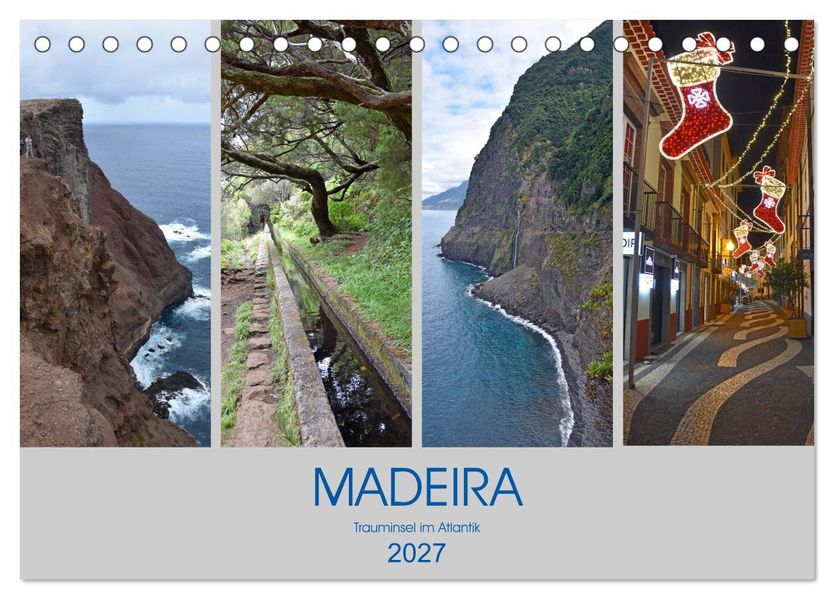 MADEIRA Trauminsel im Atlantik (Tischkalender 2027 DIN A5 quer) CALVENDO Monatskalender