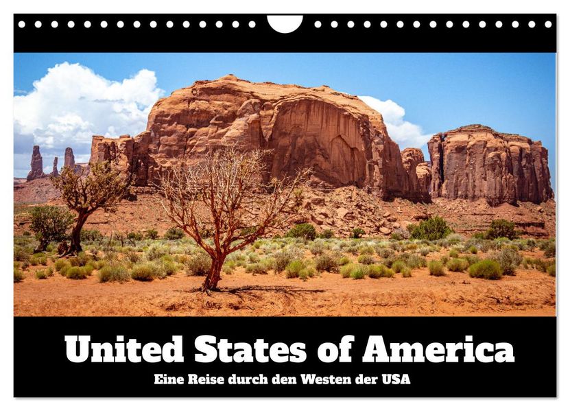 United States of America - Eine Reise durch den Westen der USA (Wandkalender 2027 DIN A4 quer) CALVENDO Monatskalender