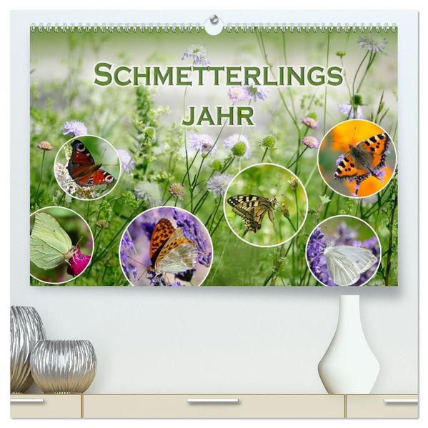 Schmetterlingsjahr (hochwertiger Premium Wandkalender 2027 DIN A2 quer) Kunstdruck in Hochglanz
