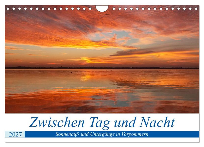 Vorpommern zwichen Tag und Nacht (Wandkalender 2027 DIN A4 quer) CALVENDO Monatskalender