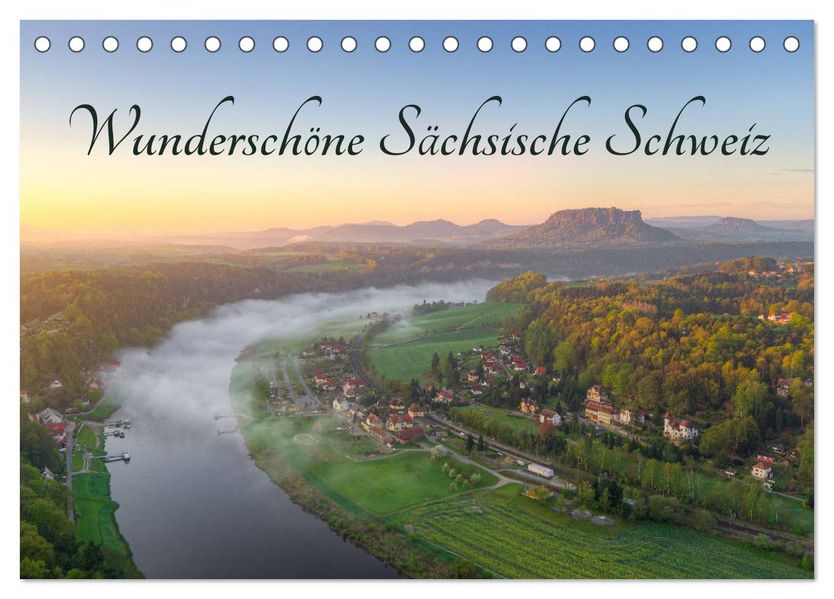 Wunderschöne Sächsische Schweiz (Tischkalender 2027 DIN A5 quer) CALVENDO Monatskalender