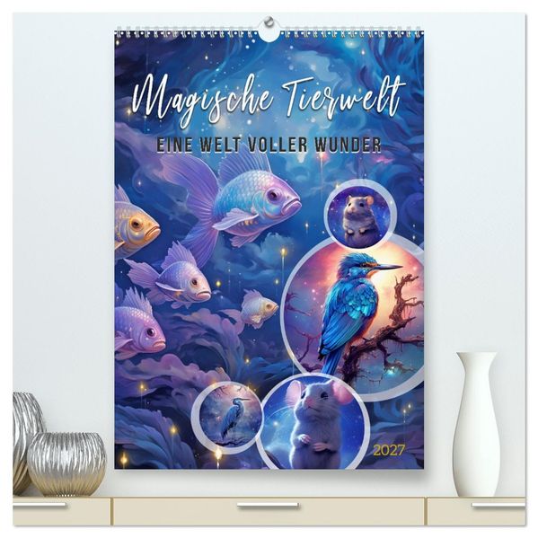 Magische Tierwelt (hochwertiger Premium Wandkalender 2027 DIN A2 hoch) Kunstdruck in Hochglanz