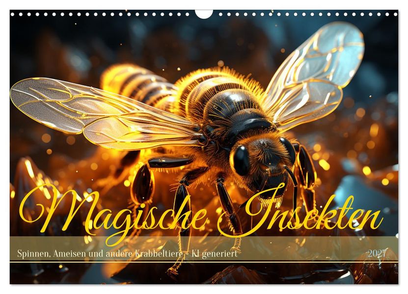 Magische Insekten (Wandkalender 2027 DIN A3 quer) CALVENDO Monatskalender