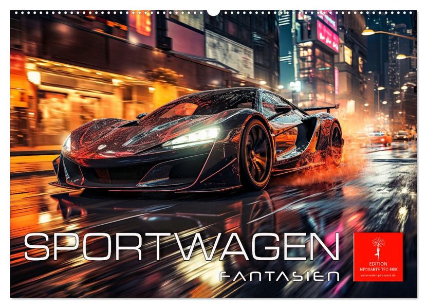 Sportwagen Fantasien (Wandkalender 2027 DIN A2 quer) CALVENDO Monatskalender