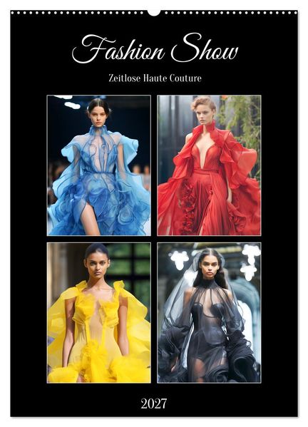 Fashion Show. Zeitlose Haute Coutour (Wandkalender 2027 DIN A2 hoch) CALVENDO Monatskalender