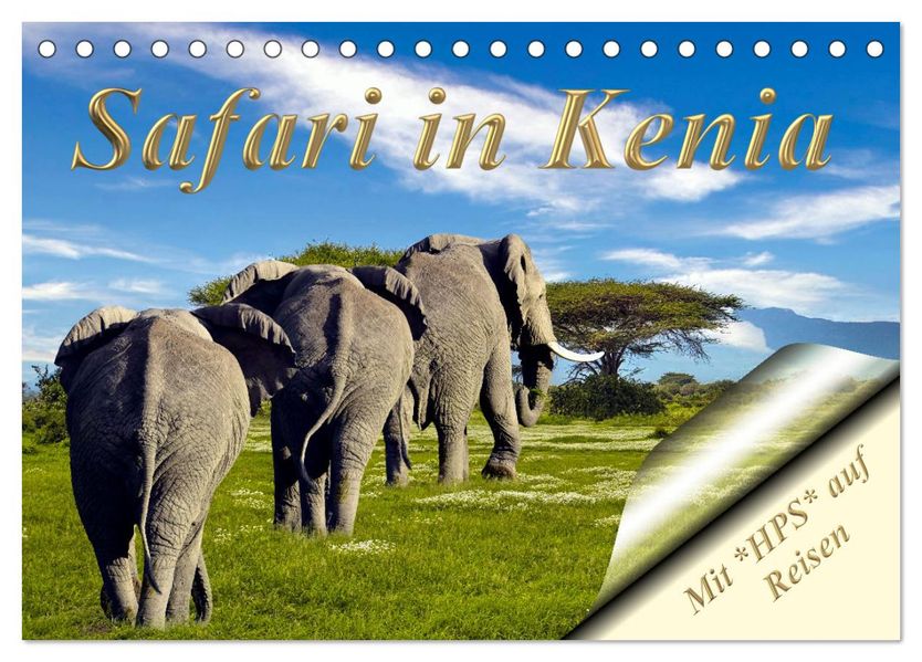 Safari in Kenia (Tischkalender 2027 DIN A5 quer) CALVENDO Monatskalender