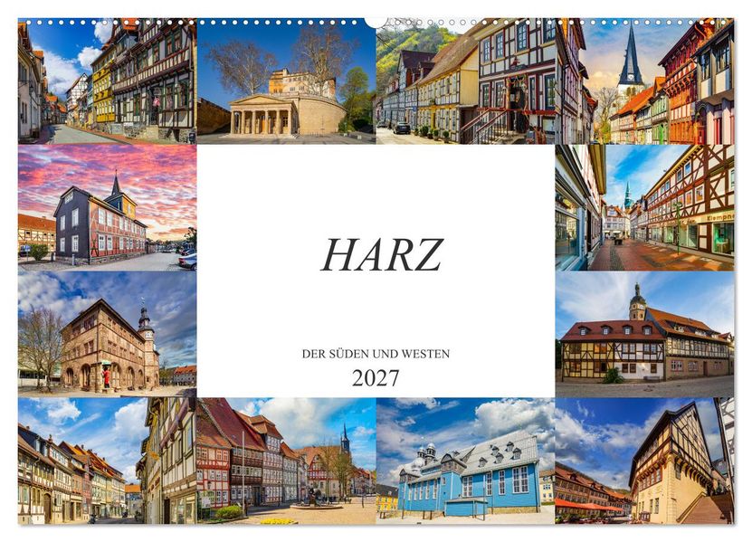 Harz der Süden und Westen (Wandkalender 2027 DIN A2 quer) CALVENDO Monatskalender