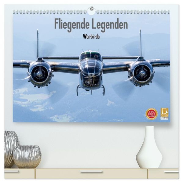 Fliegende Legenden - Warbirds (hochwertiger Premium Wandkalender 2027 DIN A2 quer) Kunstdruck in Hochglanz