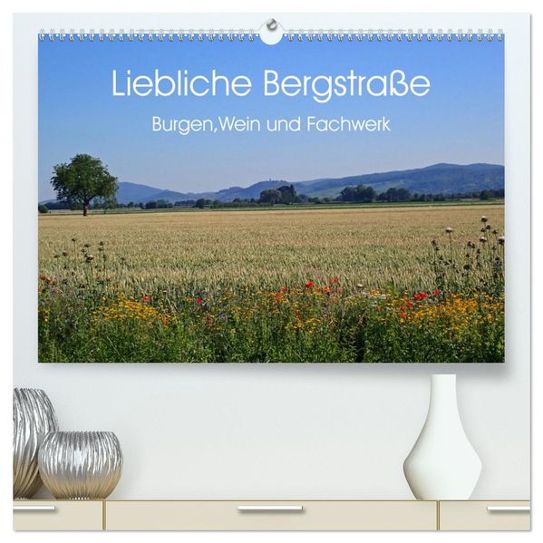 Liebliche Bergstraße - Burgen Wein und Fachwerk (hochwertiger Premium Wandkalender 2027 DIN A2 quer) Kunstdruck in Hochglanz