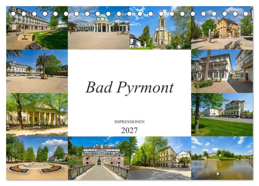 Bad Pyrmont Impressionen (Tischkalender 2027 DIN A5 quer) CALVENDO Monatskalender
