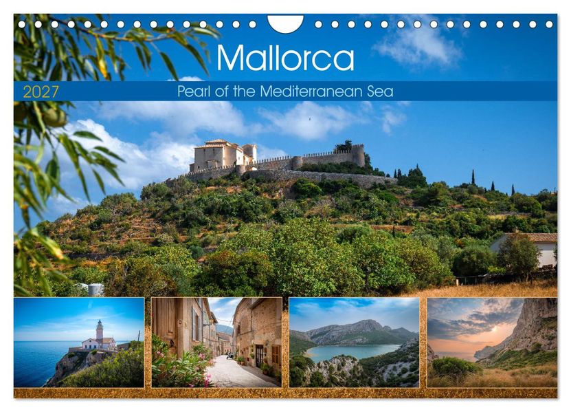 Mallorca - Pearl of the Mediterranean Sea (Wall Calendar 2027 DIN A4 landscape) CALVENDO 12 Month Wall Calendar