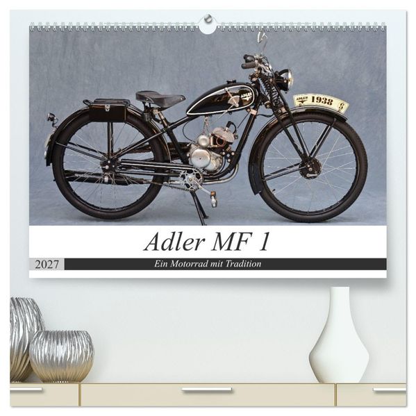 Adler MF 1 (hochwertiger Premium Wandkalender 2027 DIN A2 quer) Kunstdruck in Hochglanz