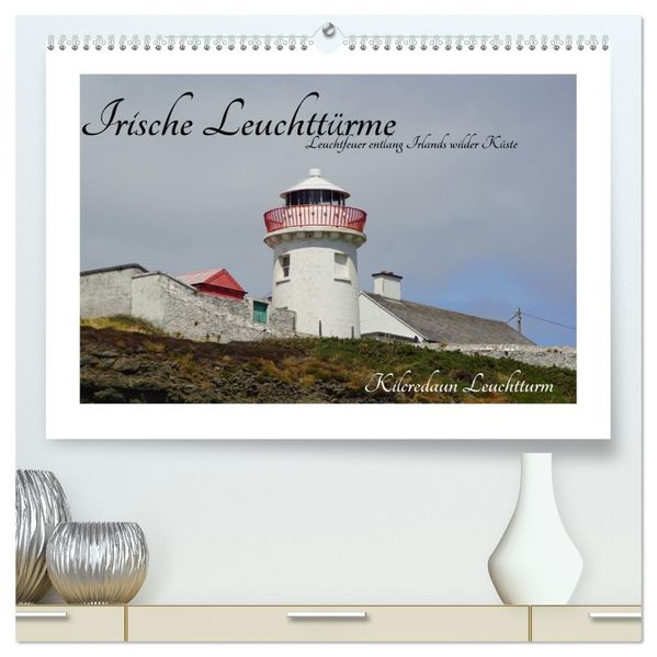 Irische Leuchttürme - Leuchtfeuer entlang Irlands wilder Küste (hochwertiger Premium Wandkalender 2027 DIN A2 quer) Kunstdruck in Hochglanz