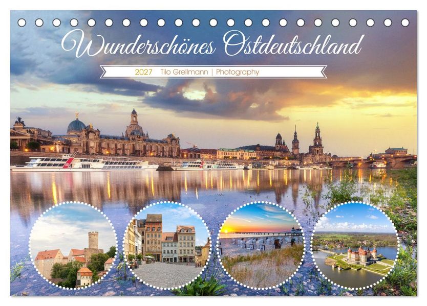 Wunderschönes Ostdeutschland (Tischkalender 2027 DIN A5 quer) CALVENDO Monatskalender