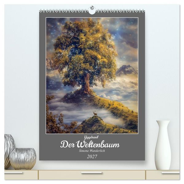 Yggdrasil - Der Baum des Lebens (hochwertiger Premium Wandkalender 2027 DIN A2 hoch) Kunstdruck in Hochglanz