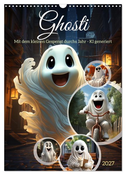Ghosti (Wandkalender 2027 DIN A3 hoch) CALVENDO Monatskalender