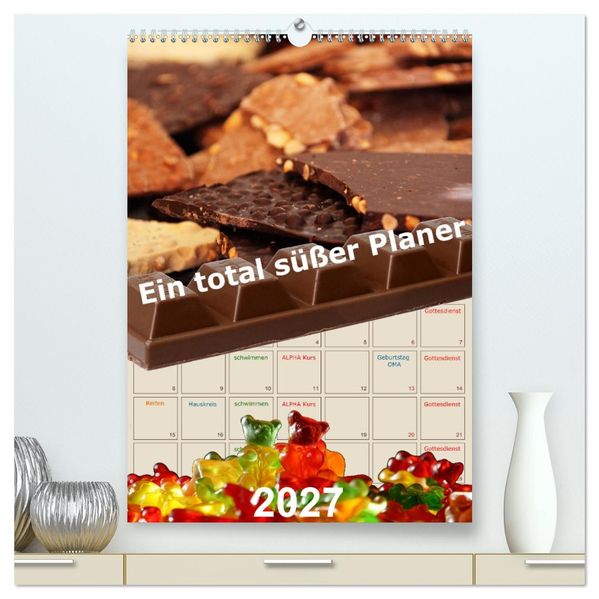 Ein total süßer Planer (hochwertiger Premium Wandkalender 2027 DIN A2 hoch) Kunstdruck in Hochglanz