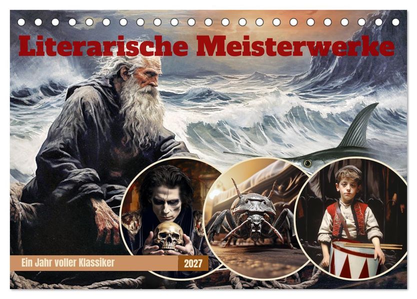 Literarische Meisterwerke (Tischkalender 2027 DIN A5 quer) CALVENDO Monatskalender