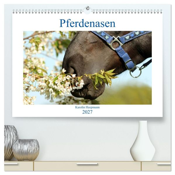 Pferdenasen (hochwertiger Premium Wandkalender 2027 DIN A2 quer) Kunstdruck in Hochglanz