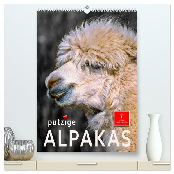 Putzige Alpakas (hochwertiger Premium Wandkalender 2027 DIN A2 hoch) Kunstdruck in Hochglanz