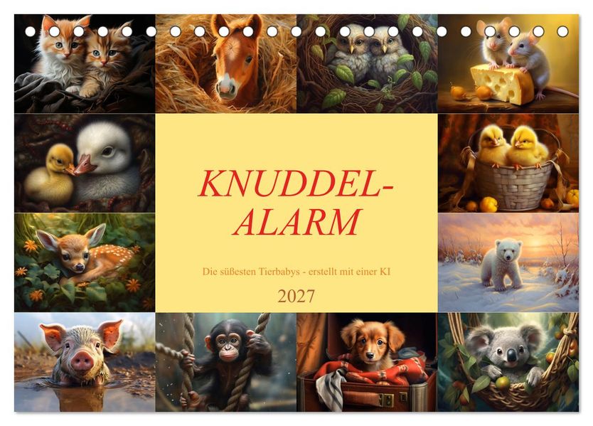 Knuddel-Alarm (Tischkalender 2027 DIN A5 quer) CALVENDO Monatskalender