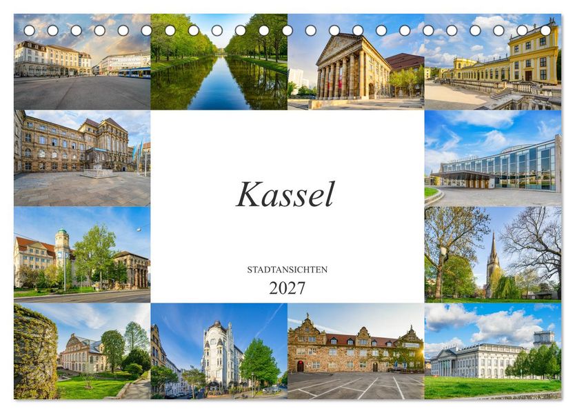 Kassel Stadtansichten (Tischkalender 2027 DIN A5 quer) CALVENDO Monatskalender