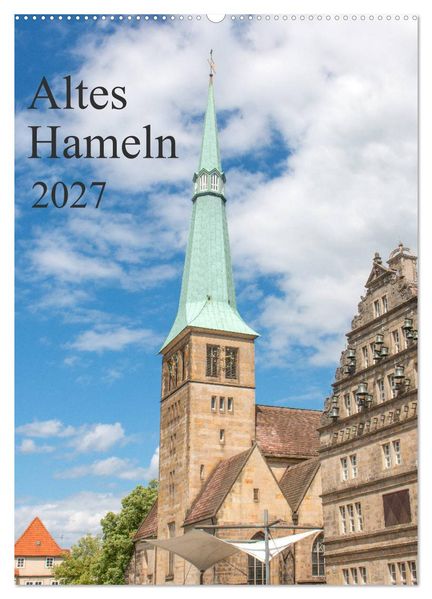 Altes Hameln (Wandkalender 2027 DIN A2 hoch) CALVENDO Monatskalender