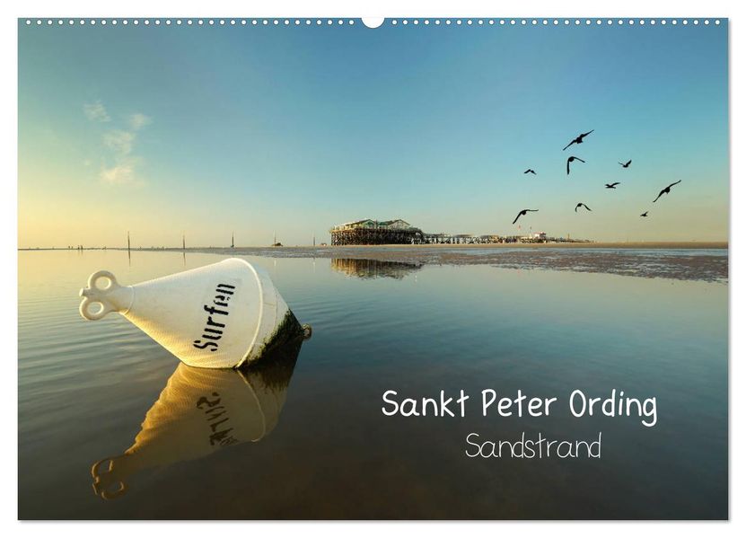 Sankt Peter Ording Sandstrand (Wandkalender 2027 DIN A2 quer) CALVENDO Monatskalender