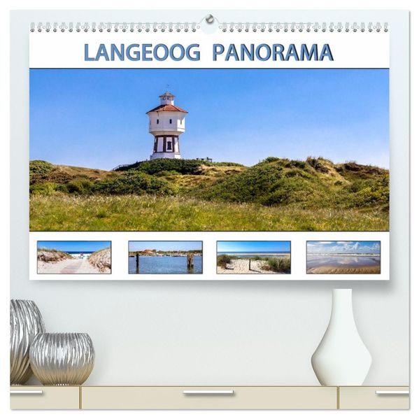 LANGEOOG PANORAMA (hochwertiger Premium Wandkalender 2027 DIN A2 quer) Kunstdruck in Hochglanz