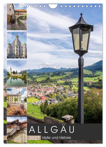 ALLGÄU Idylle und Historie (Wandkalender 2027 DIN A4 hoch) CALVENDO Monatskalender