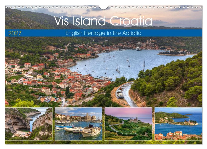 Vis Island Croatia - English Heritage in the Adriatic (Wall Calendar 2027 DIN A3 landscape) CALVENDO 12 Month Wall Calendar