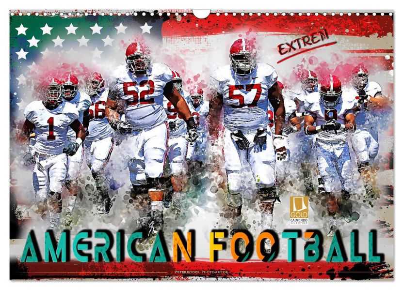 American Football extrem (Wandkalender 2027 DIN A3 quer) CALVENDO Monatskalender