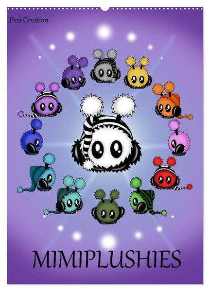 Mimiplushies (Wandkalender 2027 DIN A2 hoch) CALVENDO Monatskalender