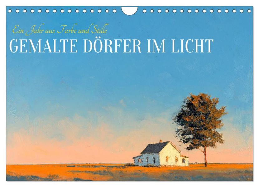 Gemalte Dörfer im Licht (Wandkalender 2027 DIN A4 quer) CALVENDO Monatskalender
