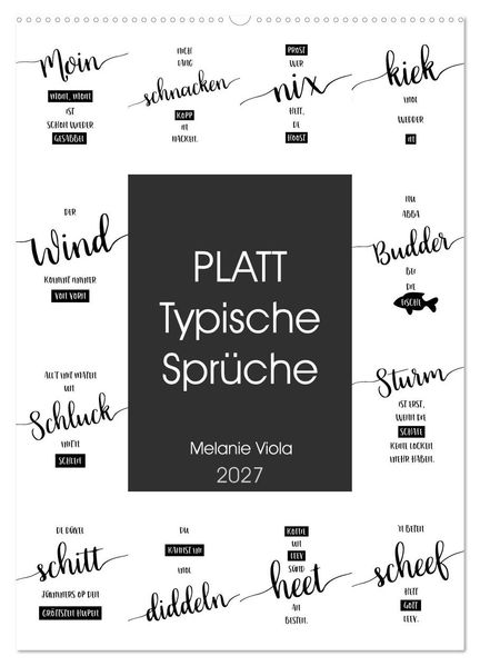 PLATT Typische Sprüche (Wandkalender 2027 DIN A2 hoch) CALVENDO Monatskalender