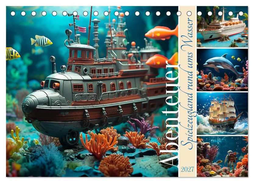 Abenteuer Spielzeugland rund ums Wasser (Tischkalender 2027 DIN A5 quer) CALVENDO Monatskalender